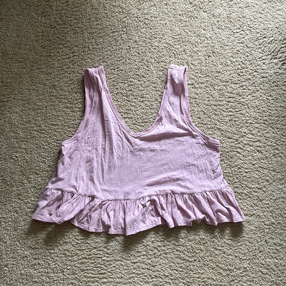 Cropped peplum top